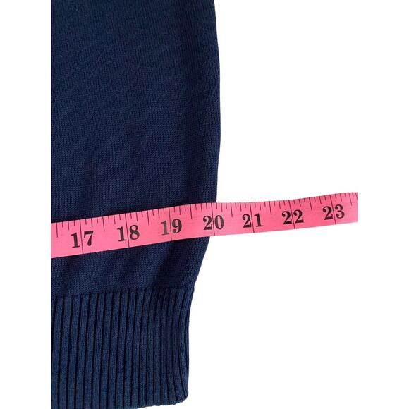 Jos A Bank Mens Large 100% Pima Cotton Pullover Navy Casual Sweater Vest - Picture 4 of 6